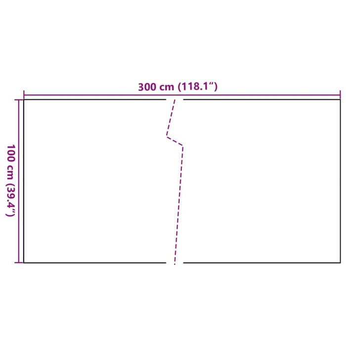 Paravan pentru balcon, negru, 300x100 cm, poliratan - WALTI WALTI