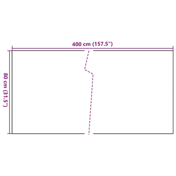 Paravan pentru balcon, negru, 400x80 cm, poliratan - WALTI WALTI