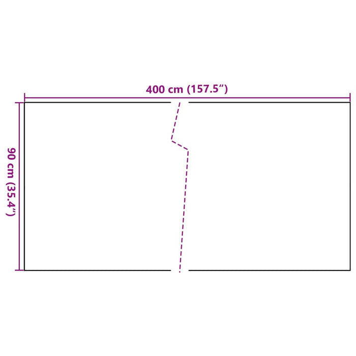 Paravan pentru balcon, negru, 400x90 cm, poliratan - WALTI WALTI