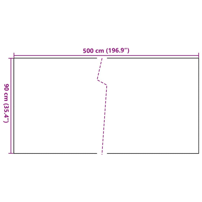 Paravan pentru balcon, negru, 500x90 cm, poliratan - WALTI WALTI