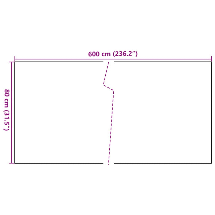 Paravan pentru balcon, negru, 600x80 cm, poliratan - WALTI WALTI