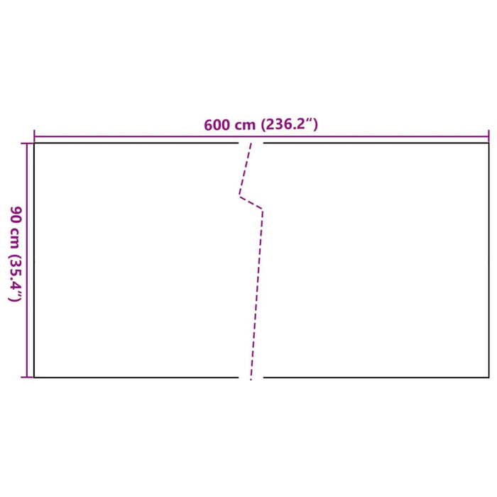 Paravan pentru balcon, negru, 600x90 cm, poliratan - WALTI WALTI