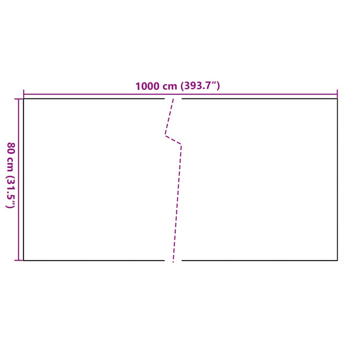 Paravan pentru balcon, negru, 1000x80 cm, poliratan - WALTI WALTI