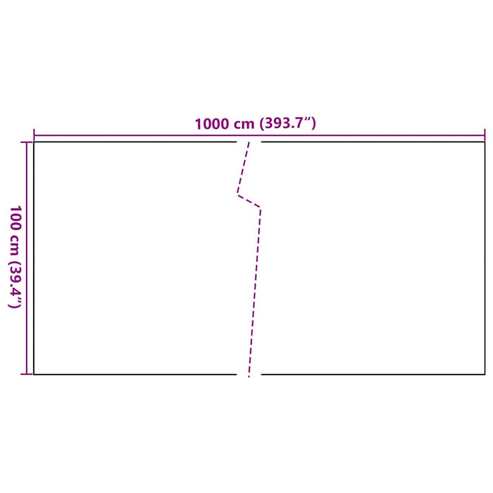 Paravan pentru balcon, negru, 1000x100 cm, poliratan - WALTI WALTI
