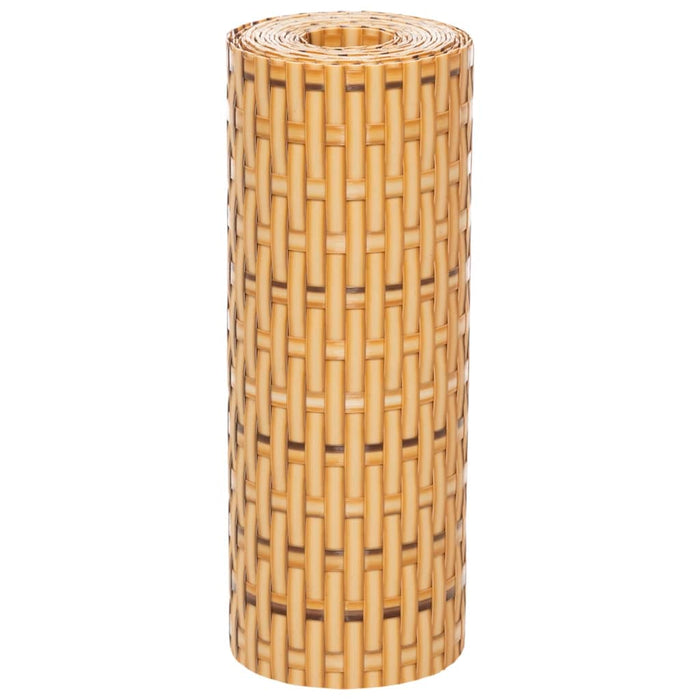 Paravan pentru balcon 10 buc. maro deschis 255x19 cm poliratan - WALTI WALTI