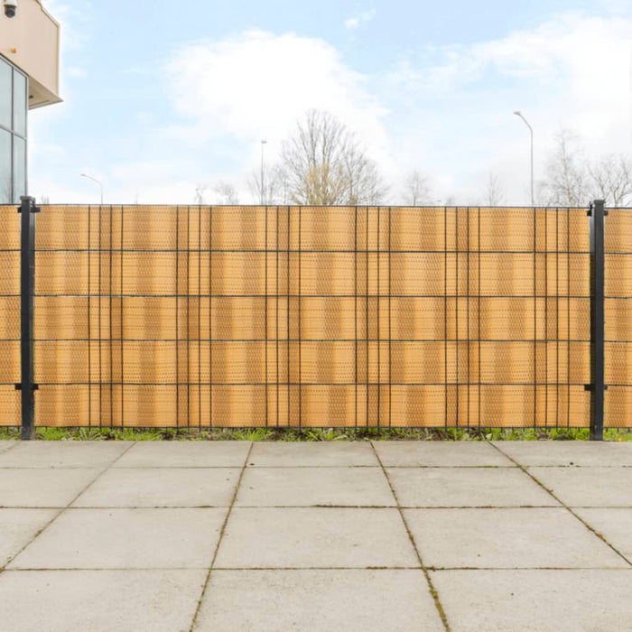 Paravan pentru balcon 10 buc. maro deschis 255x19 cm poliratan - WALTI WALTI