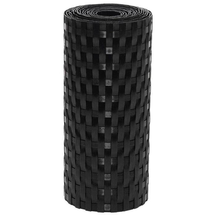 Paravane pentru balcon, 10 buc., negru, 255x19 cm, poliratan - WALTI WALTI