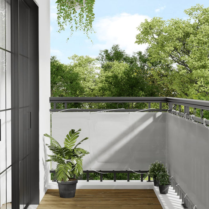 Paravan de balcon gri deschis 75x800 cm 100% poliester oxford WALTI