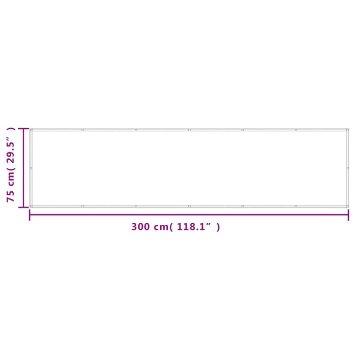 Paravan de balcon, nisipiu, 75x300 cm, 100% poliester oxford - WALTI WALTI