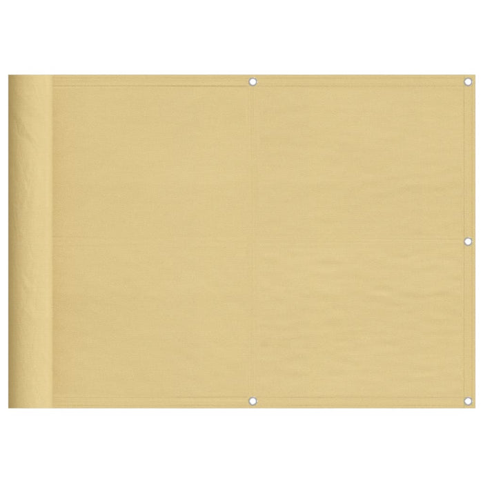 Paravan de balcon, nisipiu, 75x800 cm, 100% poliester oxford - WALTI WALTI