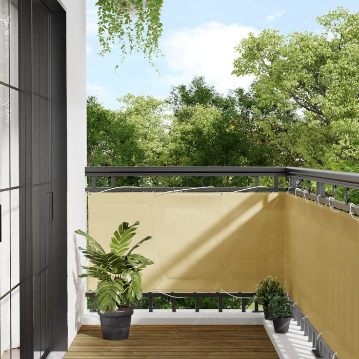 Paravan de balcon, nisipiu, 75x800 cm, 100% poliester oxford - WALTI WALTI