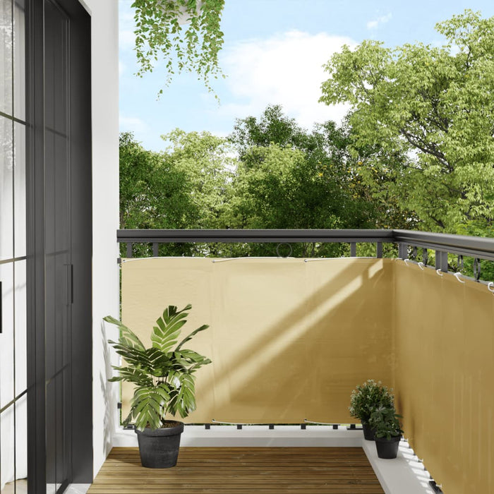 Paravan de balcon, nisipiu, 90x700 cm, 100% poliester oxford - WALTI WALTI