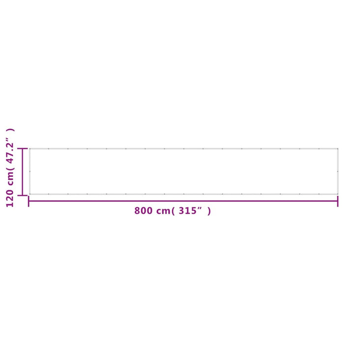 Paravan de balcon, nisipiu, 120x800 cm, 100% poliester oxford - WALTI WALTI