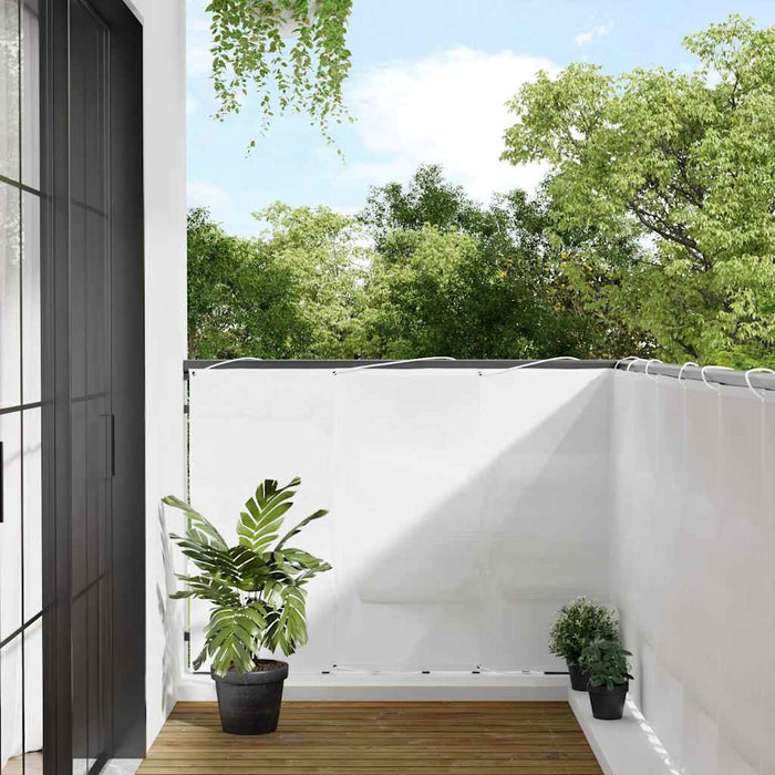 Paravan de balcon, alb, 120x1000 cm, 100% poliester oxford WALTI
