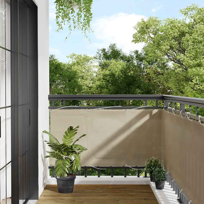 Paravan de balcon, bej, 75x1000 cm, 100% poliester oxford - WALTI WALTI