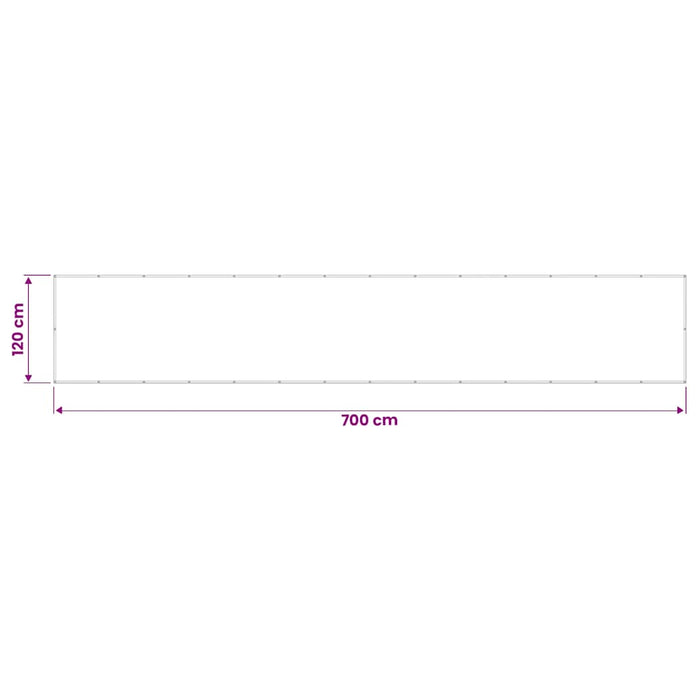 Paravan de balcon, bej, 120x700 cm, 100% poliester oxford - WALTI WALTI