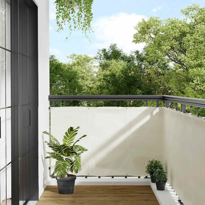 Paravan de balcon, crem, 90x700 cm, 100% poliester oxford WALTI