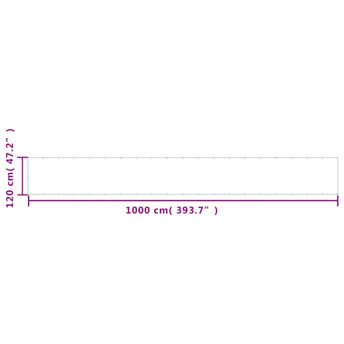 Paravan de balcon, crem, 120x1000 cm, 100% poliester oxford - WALTI WALTI