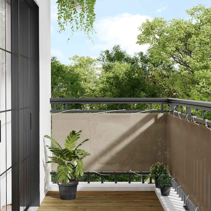 Paravan de balcon, gri taupe, 75x700 cm, 100% poliester oxford - WALTI WALTI