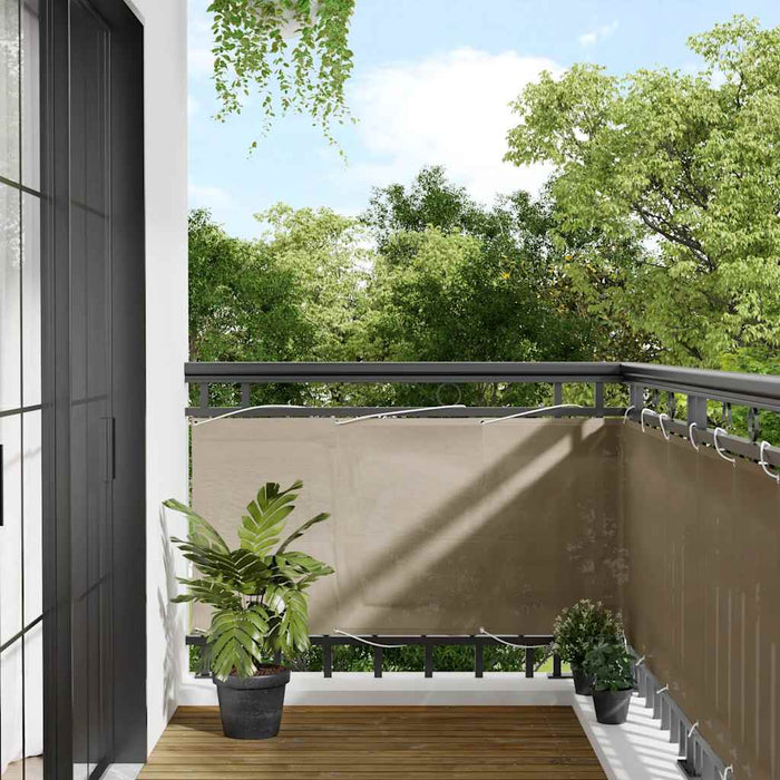 Paravan de balcon, gri taupe, 75x800 cm, 100% poliester oxford - WALTI WALTI