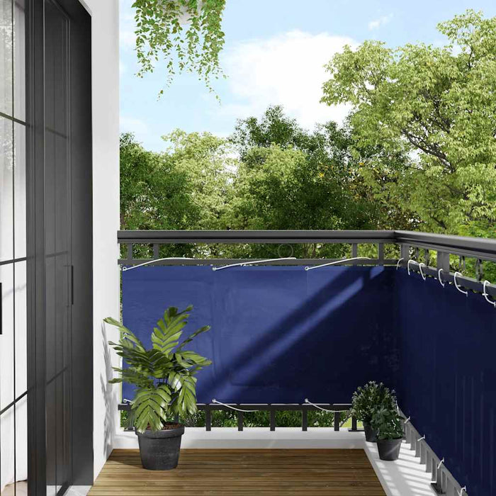 Paravan de balcon, albastru, 75x800 cm, 100% poliester oxford - WALTI WALTI