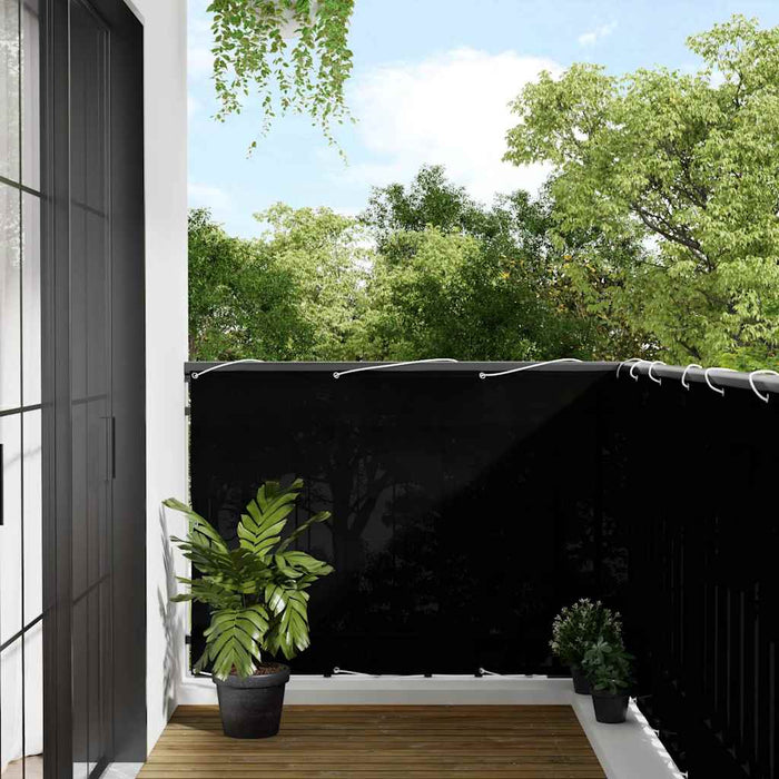 Paravan de balcon, negru, 120x1000 cm, 100% poliester oxford - WALTI WALTI