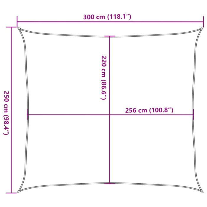 Parasolar, gri deschis, 3x2,5 m, 100% poliester Oxford - WALTI WALTI