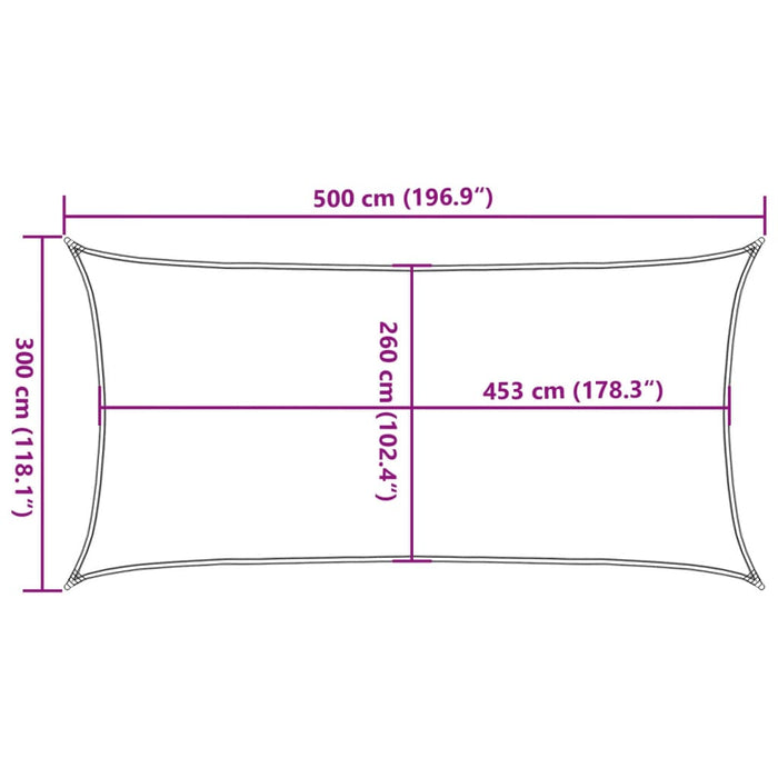 Parasolar, gri deschis, 5x3 m, 100% poliester Oxford - WALTI WALTI