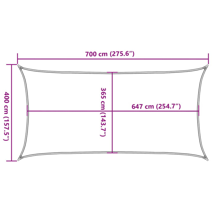 Parasolar, gri deschis, 7x4 m, 100% poliester Oxford - WALTI WALTI