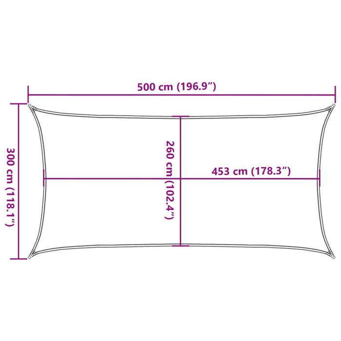 Parasolar, nisipiu, 5x3 m, 100% poliester Oxford - WALTI WALTI