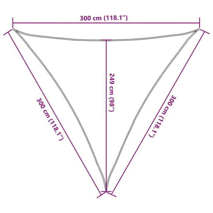 Parasolar, gri deschis, 3x3x3 m, 100% poliester Oxford - WALTI WALTI