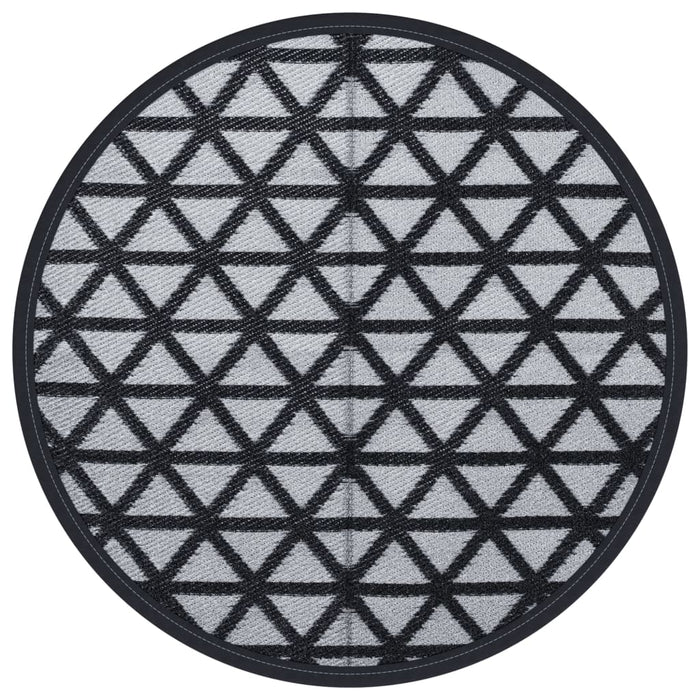 Covor de exterior, ARAKIL negru, Ø160 cm, PP - WALTI WALTI