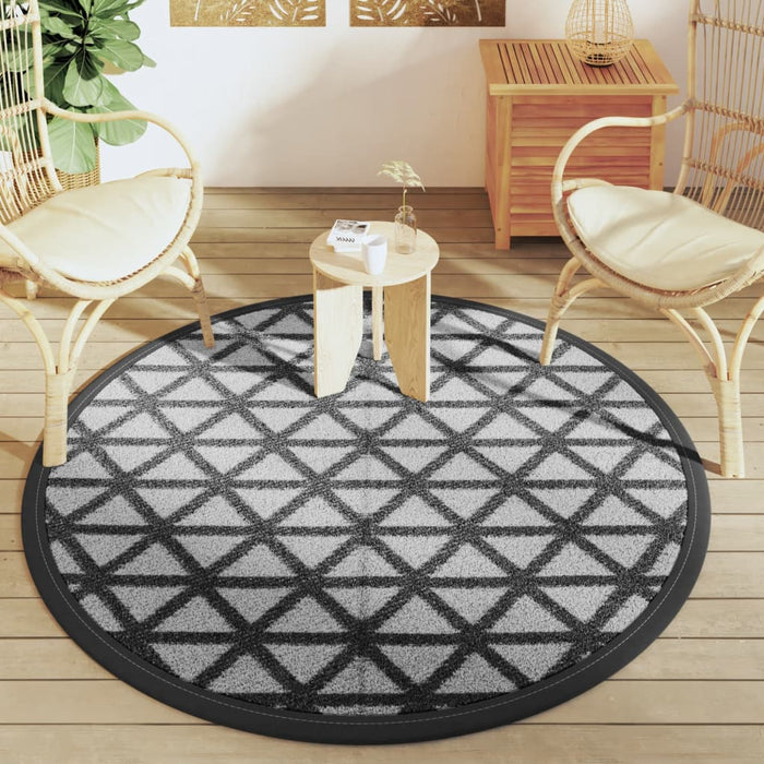 Covor de exterior, ARAKIL negru, Ø160 cm, PP - WALTI WALTI