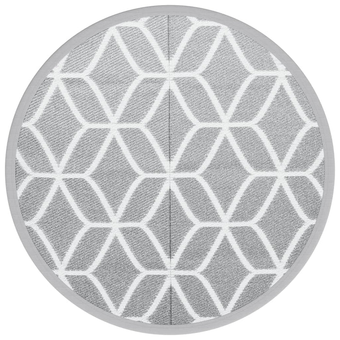 Covor de exterior, ARAKIL gri, Ø120 cm, PP WALTI