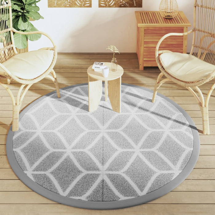 Covor de exterior, ARAKIL gri, Ø160 cm, PP - WALTI WALTI