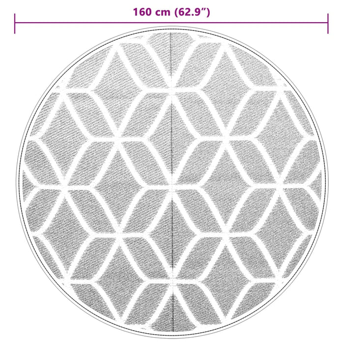 Covor de exterior, ARAKIL gri, Ø160 cm, PP - WALTI WALTI