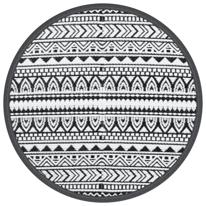 Covor de exterior, ARAKIL negru, Ø160 cm, PP - WALTI WALTI
