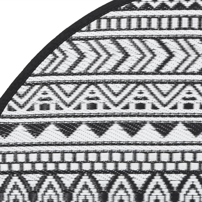 Covor de exterior, ARAKIL negru, Ø160 cm, PP - WALTI WALTI