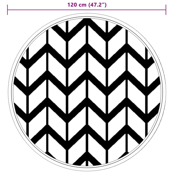 Covor de exterior, ARAKIL gri, Ø120 cm, PP - WALTI WALTI