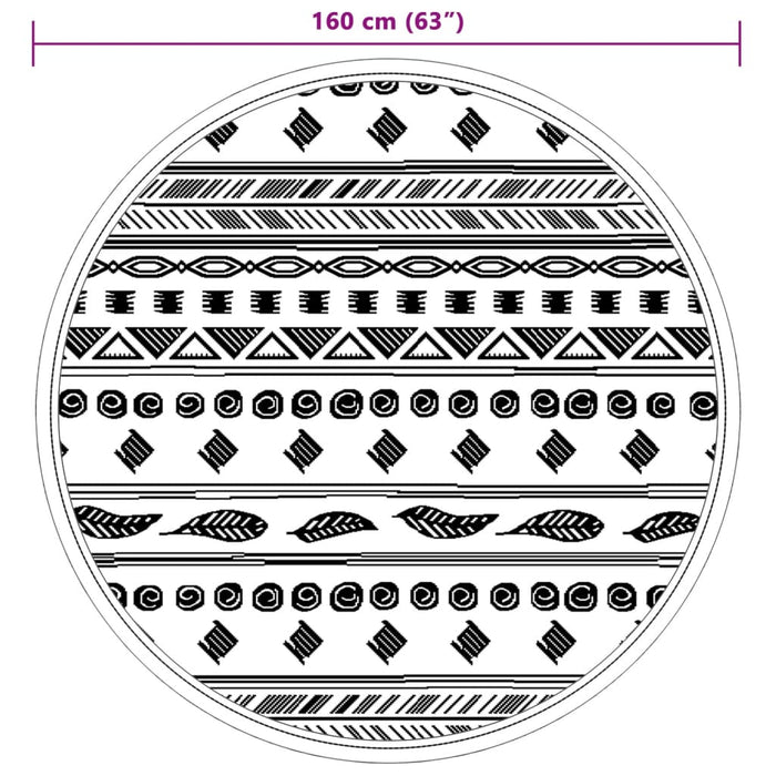 Covor de exterior, ARAKIL gri, Ø160 cm, PP WALTI