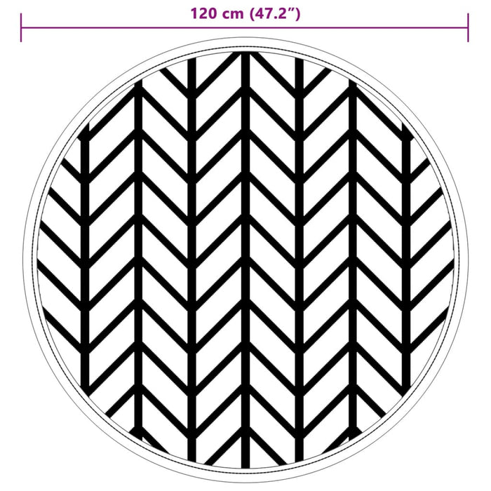 Covor de exterior, ARAKIL gri, Ø120 cm, PP WALTI