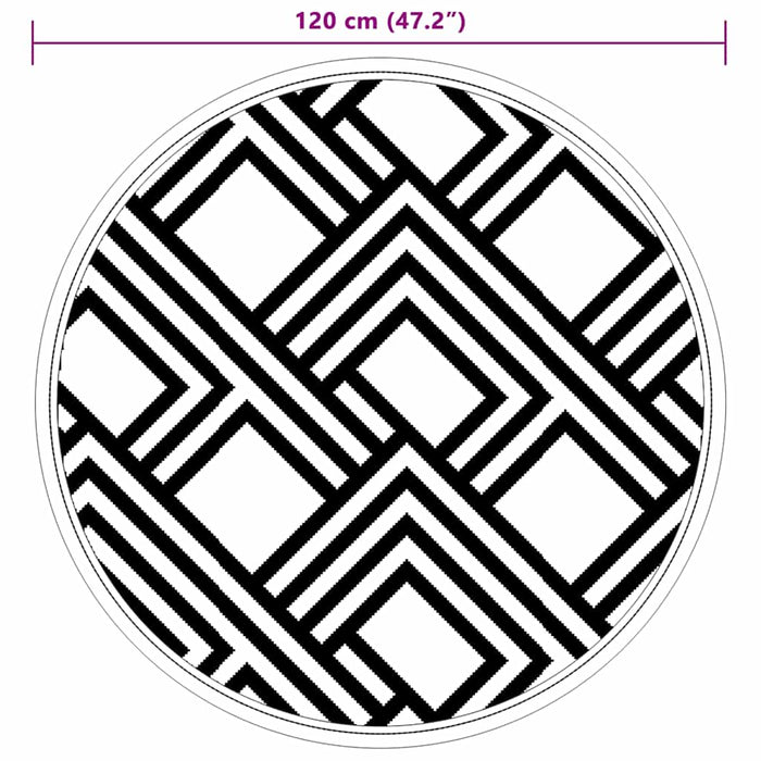 Covor de exterior, ARAKIL gri, Ø120 cm, PP - WALTI WALTI