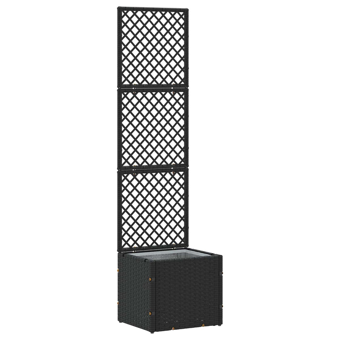 Suport pentru plante cu gard Negru 35 x 30 x 135 cm Metal WALTI