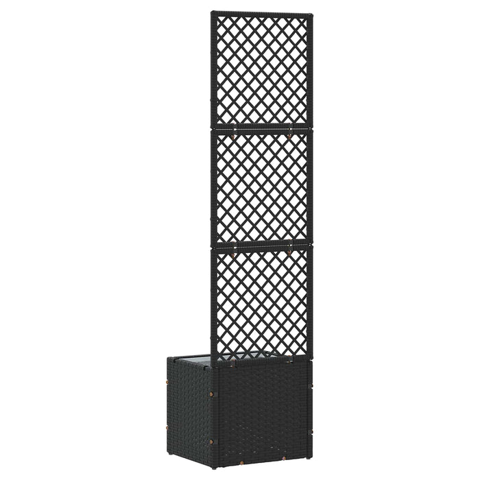 Suport pentru plante cu gard Negru 35 x 30 x 135 cm Metal WALTI