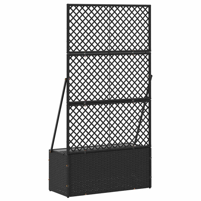 Suport pentru plante cu gard Negru 70 x 30 x 135 cm Metal WALTI