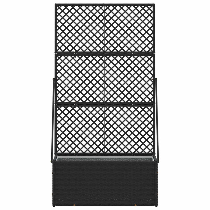 Suport pentru plante cu gard Negru 70 x 30 x 135 cm Metal WALTI