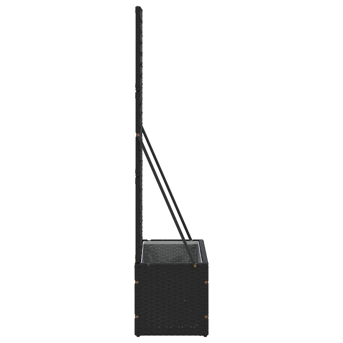 Suport pentru plante cu gard Negru 70 x 30 x 135 cm Metal WALTI