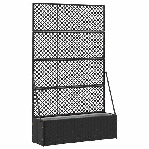 Suport pentru plante cu gard Negru 105 x 30 x 170 cm Metal - WALTI WALTI