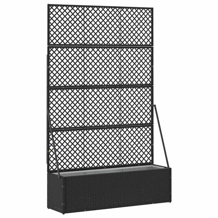 Suport pentru plante cu gard Negru 105 x 30 x 170 cm Metal WALTI