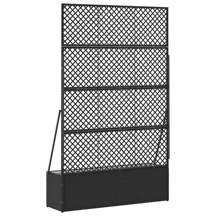 Suport pentru plante cu gard Negru 105 x 30 x 170 cm Metal WALTI